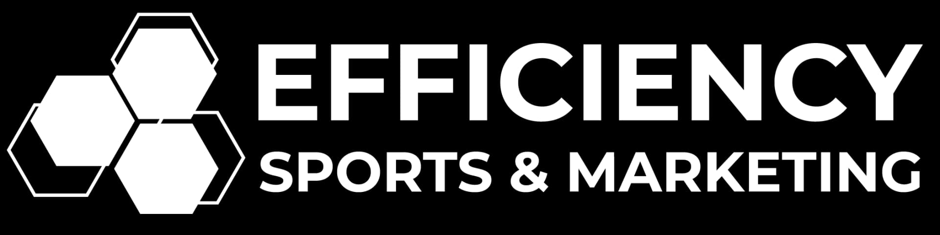 The Efficiency Sports & Marketing logo, featuring the word 'EFFICIENCY' in green text next to a cluster of yellow and green hexagonal shapes.