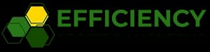 Efficiency Sports & Marketing logo, featuring a graphic of interconnected green and yellow hexagons. The company name is in green and black text.